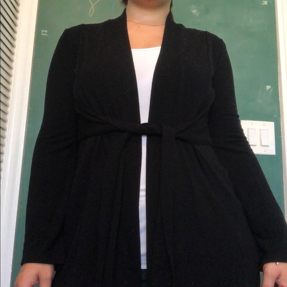 F21 Bell-Sleeve Tie Cardigan